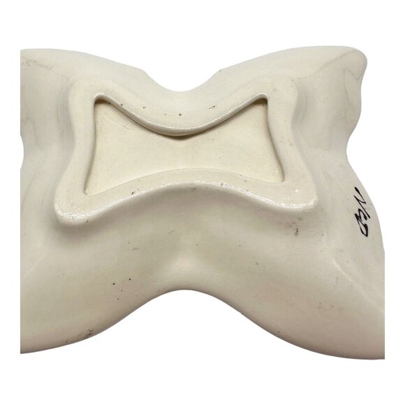 Butterfly Ceramic Hand Painted Signed Trinket Soap Dish Whimsy Jewelry Holder - Picture 5 of 12